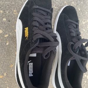 Puma Black Suede, White trim (new)